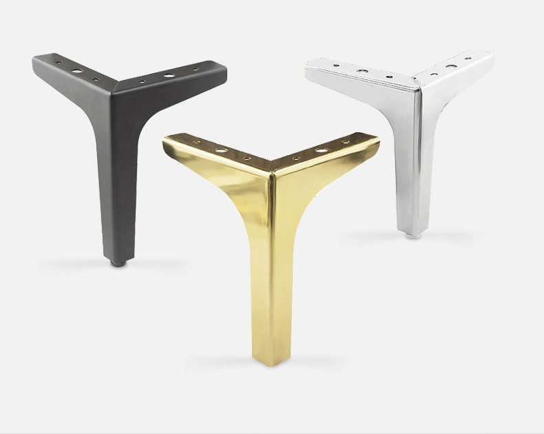 Kaki Sudut Sofa Logam Perlengkapan Perangkat Keras Furnitur Kaki Furnitur Chrome Untuk Sofa