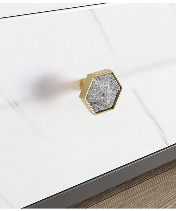 Zinc Alloy Hexagon Knobs Flower Dekorasi Rumah Menangani Dan Furniture Fitting