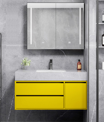 Pabrik Langsung Semua Alloy Aluminium Anti-Kabut LED Cahaya Cerdas Layar Sentuh Switch Kamar Mandi Smart Cabinet Cermin