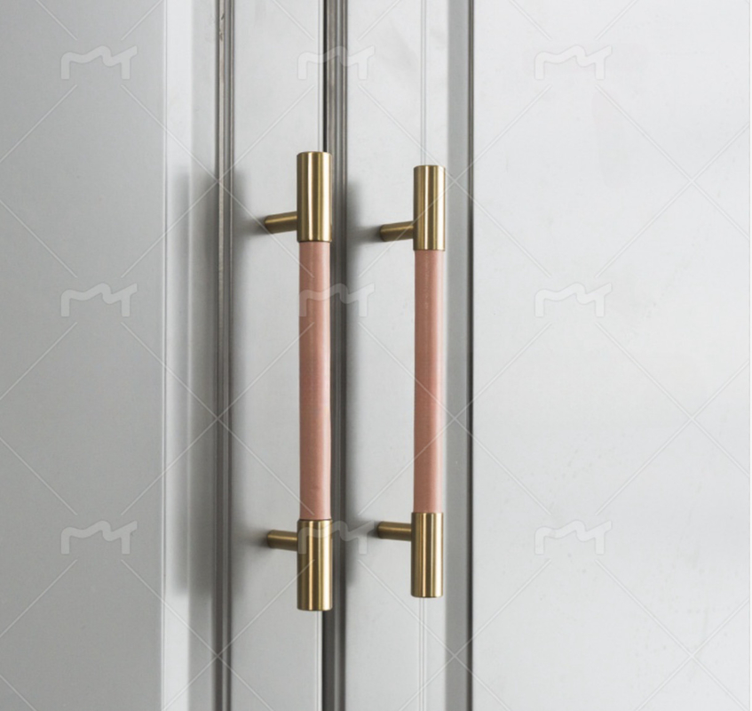 160mm warna kulit tombol laci pintu pegangan Hardware Untuk dekorasi