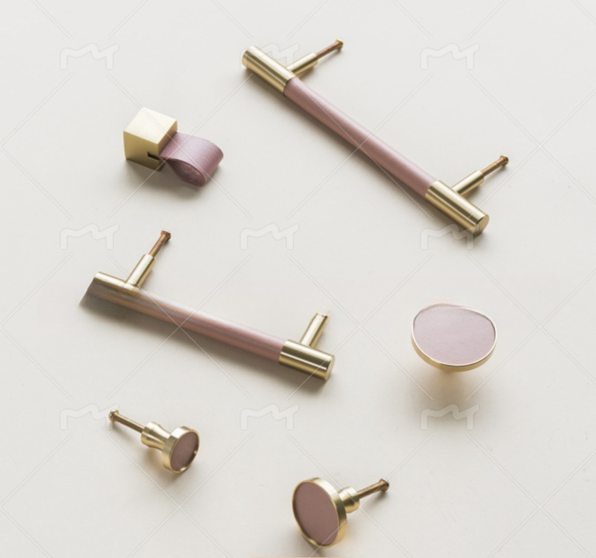 160mm warna kulit tombol laci pintu pegangan Hardware Untuk dekorasi