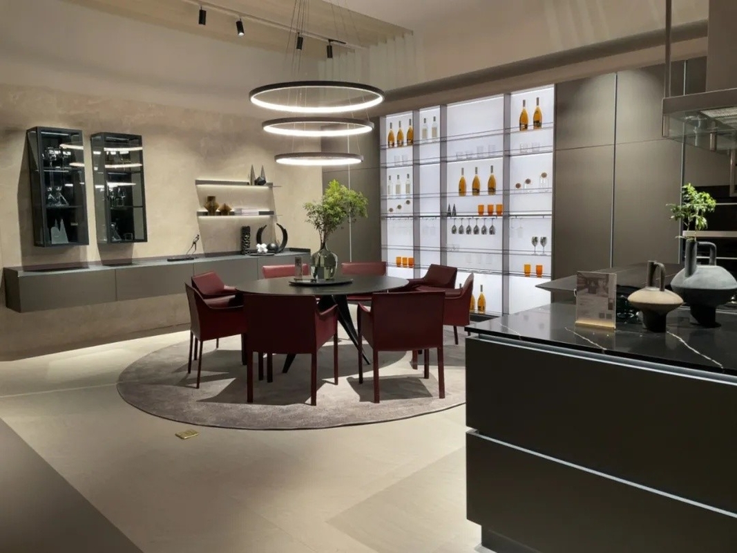 Furnitur Led Lampu Rak Aluminium Dinding Dipasang Hanging Dinding Rak Anggur Untuk Rumah