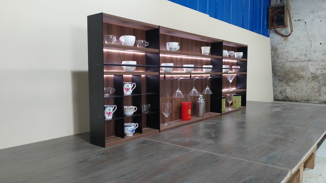 Rak Display Rak Buku Aluminium Serbaguna Kabinet Untuk Tampilan Strip Lampu Led Buku