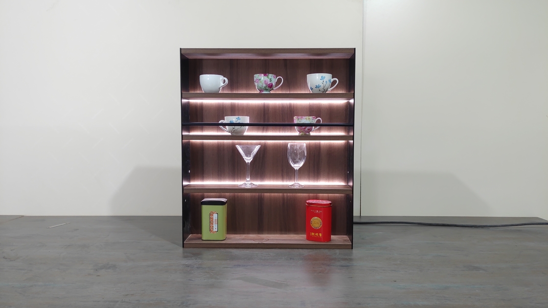 Rak Display Rak Buku Aluminium Serbaguna Kabinet Untuk Tampilan Strip Lampu Led Buku