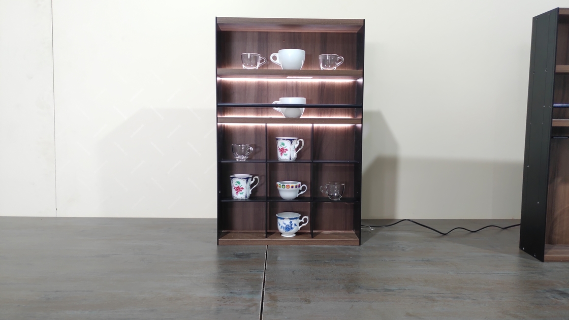 Rak Display Rak Buku Aluminium Serbaguna Kabinet Untuk Tampilan Strip Lampu Led Buku