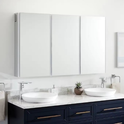 Kamar Mandi Shower Lampu Cabinet Cermin Pintu Diode Pencahayaan Cerdas Cermin