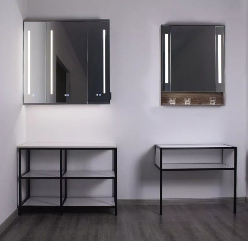 Kamar Mandi Shower Lampu Cabinet Cermin Pintu Diode Pencahayaan Cerdas Cermin