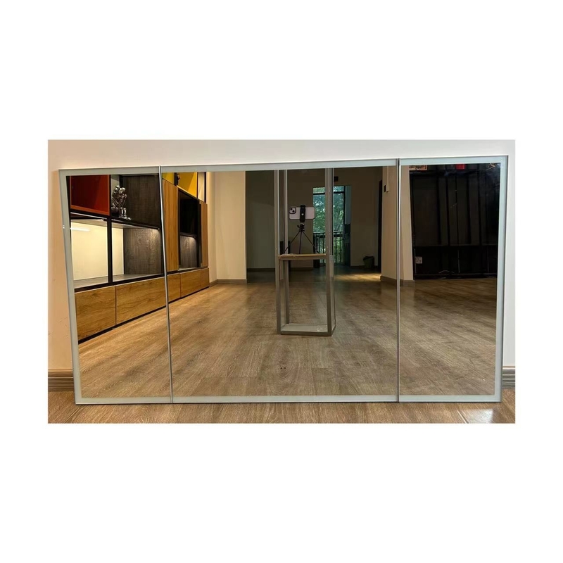 Smart Mirror Cabinet Pintu dengan Kulkas Semua Aluminium Lampu LED Sentuh Buka Defogging Lampu