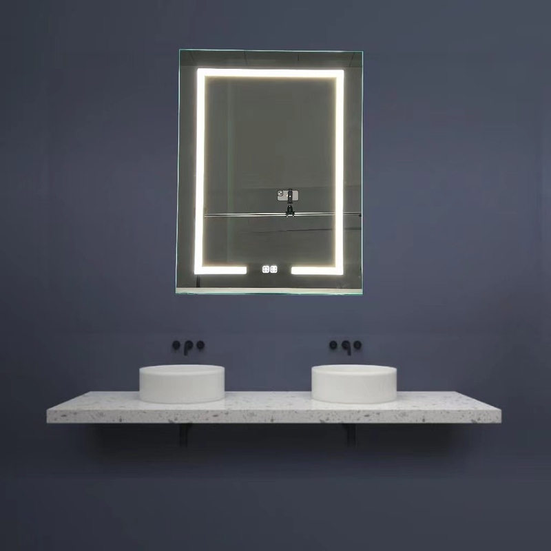 Grosir Pabrik Elegan Lemari Mandi Besar Lampu Cermin Kamar Mandi Smart LED Cermin lemari Aluminium Cermin