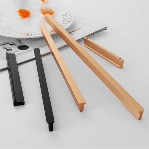 Cabinet Door Cabinet Drawer T Handle Modern Alloy Aluminium Sederhana Lengthened Scandinavian Wardrobe Door Handle