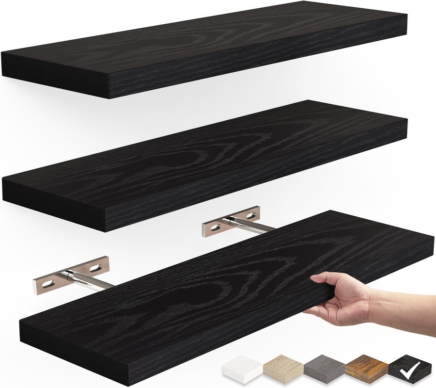 White Wood Wall Mounted Book Shelf Dapur Rak Terapung Rak Dinding Untuk Dekorasi Rumah