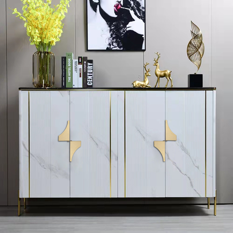 120mm Kuningan Aluminium Kombinasi 3 Warna Gagang Pintu Kabinet
