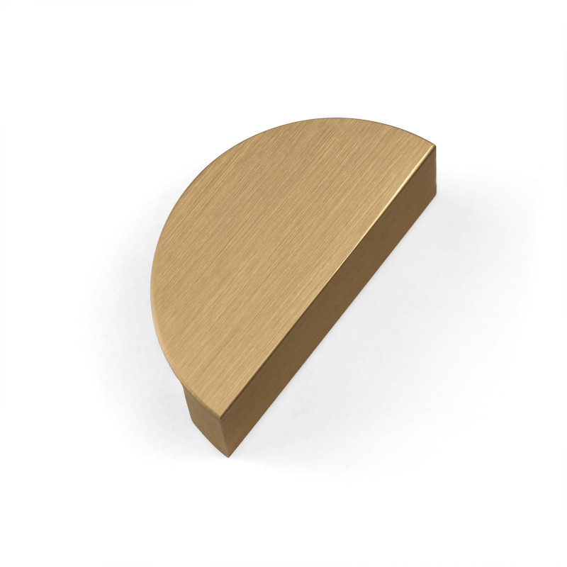 Luxe Kabinet Transisi Setengah Lingkaran Satin Kuningan Menangani Kabinet dapur menangani 2.63in 3.54in 4.7inches