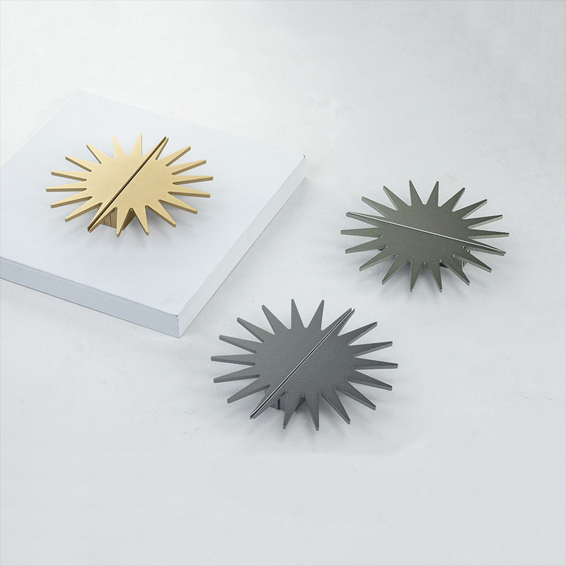 Golden Sun Shaped Aluminium Cabinet Knobs 4.72 inci Dekoratif Gagang pintu lemari pakaian baru