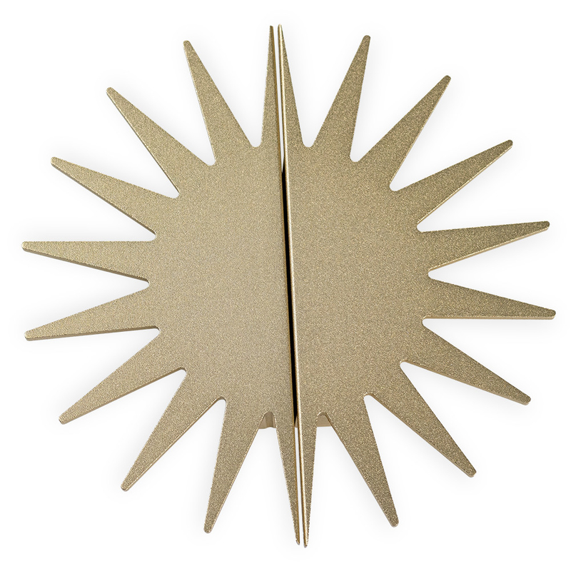 Golden Sun Shaped Aluminium Cabinet Knobs 4.72 inci Dekoratif Gagang pintu lemari pakaian baru
