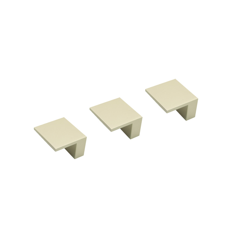 Knob Kabinet Logam Modern Hitam Persegi, Pegangan Laci Aluminium 1,2 Inci Tipe-L