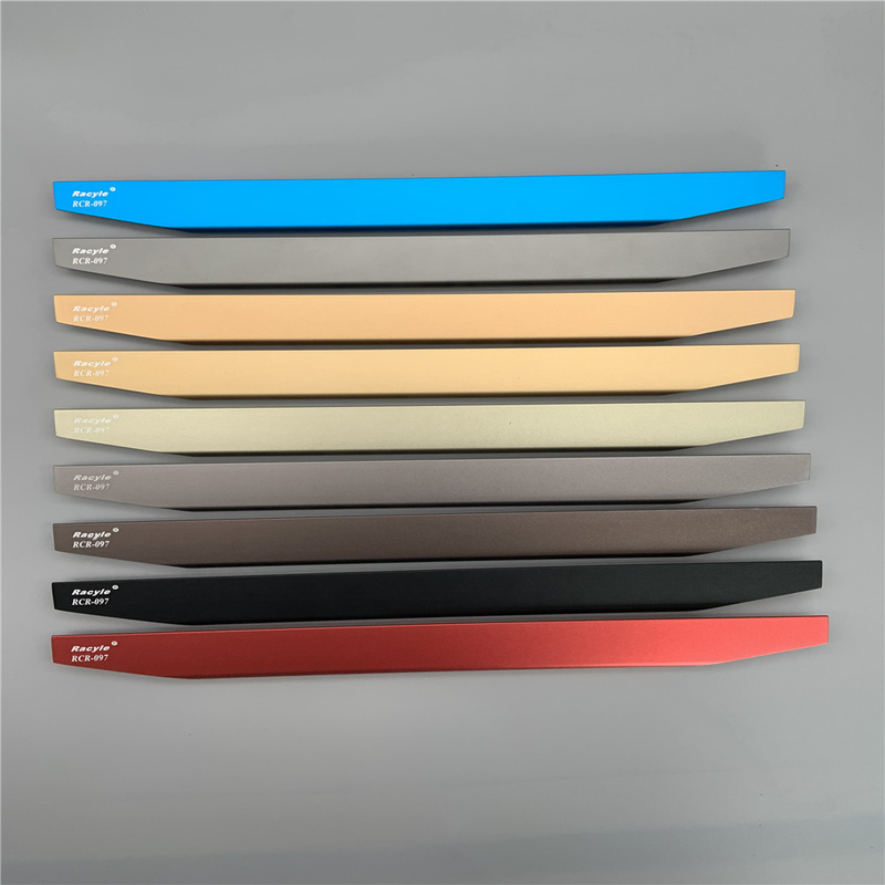 Gold J Shape Aluminium Edge Menarik Jari Kabinet Modern Menarik Logam Untuk Perpustakaan