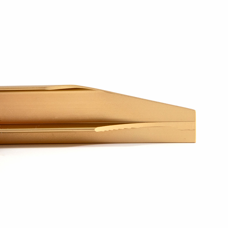Gold J Shape Aluminium Edge Menarik Jari Kabinet Modern Menarik Logam Untuk Perpustakaan